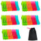 Clothes Pegs 60 Packs Pegs for Washing Line with Bag Washing Line Pegs with Durable Spring 4 Colors Clothes Pegs for Washing Line Plastic Clothes Pegs for Washing Line Outside Non Slip