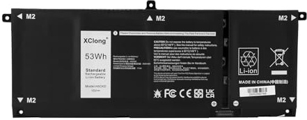 XClong 53Wh H5CKD Laptop Batteria per Dell Vostro 5300 5401 5501 Latitude 3410 3510 Inspiron 5300 5401 5408 5501 5508 5400 7405 7300 7500 2-in-1 Silver 07T8CD 09077G TXD03 15V Notebook Battery