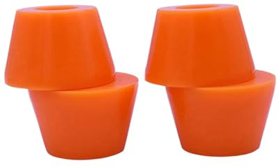 Homyl 4 Pezzi Longboard Bushing Cuscinetti Tuning Bubble Bushing Set Cone Shape Bushings Kit Ricostruzione PU Adatto per Skateboard Fingerboard Longboard su, Arancia