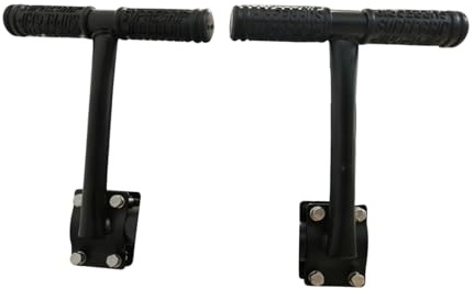 harayaa 2 Pieces Handlebar Extend Handlebar Height Increase Kit Attachment High Performance Simple Installation Repair Parts Black