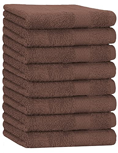 Betz Set di 8 Asciugamani di Spugna Premium 8 Asciugamani 50 x 100 cm 100% Cotone Colore Marrone
