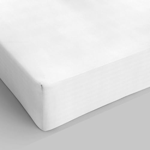 Lenzuolo Sotto MAX COLOR con Angoli Elasticizzati da 25 cm Letto Piazza e Mezza 120x200 cm, 100% Cotone Made in Italy - Tinta Unita BIANCO