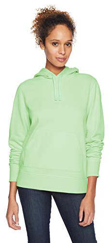 Amazon Essentials Women's Regular-Fit Fleece Pullover Hoodie (Available in Plus Size), Bright Mint Green, S