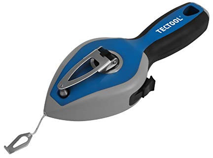 TECTOOL Professionnel - Cordon en coton tressé de 30 m - Diamètre : 1,5 mm - Capacité : 200 g - Fonction stop - Boîtier robuste