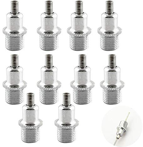 10Pcs Adjustable Steel Cable Guide with 3/8IP Threaded Pipe Wire Locker Rope Fixer Safety Buckle Pendant Light Fitting Accessory DIY Hardwire Picture Hanging Wire Replacement