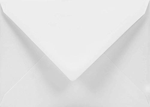Netuno 25 kuvert i vitt – DIN C5 16,2 x 22,9 cm 120g Aster Smooth White – våtlimning utan fönster – elegant för inbjudningskort, födelsedagskort, gratulationskort, bröllop, dop