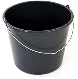 5x Cubo para la Construcción 12L Cubo Cemento Maurereimer Cubo de Limpieza Cubos de Mortero para Cosecha