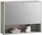 SoBuy BZR134-NG Spiegelschrank Hängeschrank Wandschrank Badschrank Badmöbel Spiegel Wandspiegel Badspiegel Badschrank Badezimmermöbel Naturgrau BHT ca. 60x49,5x20cm