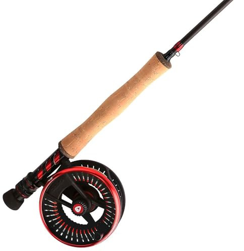 Greys Tail Lightweight Fly Fishing Rod and Tail Large Arbor Disc Drag Reel Combo Supplied in Travel Case- 9ft 5/6 WF5