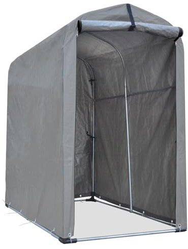 Achda Garage à vélo en métal et tissu PE pour 2 vélos, abri de jardin, tente, garage de moto, 180 x 94 x 156 cm, étanche