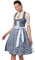 Dirndlwelle Dirndl Schürze Spitze Dirndl Schuhe Damen Trachtenkleid Damen Dirndl für Damen Elegante Bavarian Traditionell Exklusive Dirndl Blau Dirndlschürzen Trachtenkleid Damen Babyblau Größe 36