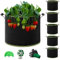 QCR 6 Stück 12L Pflanzsack Pflanzsäcke für Tomaten Mehrzweck-Vliesstoff Töpfe mit haltbaren Griffen, Garten Gewächshaus Pflanzbeutel Pflanztopf für Gemüse Obst Blumen Kräuter Sukkulenten