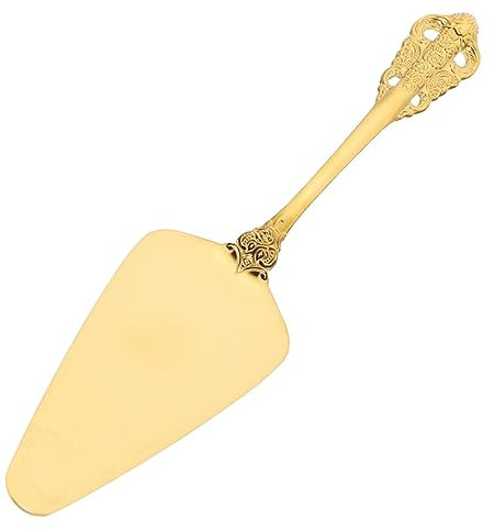 LIFKOME spatola per torte maniglia manipolazione pala per torte da festa spatola per glassa topper matrimoniale decorazioni matrimonio forchetta da formaggio in acciaio inox Torta Golden