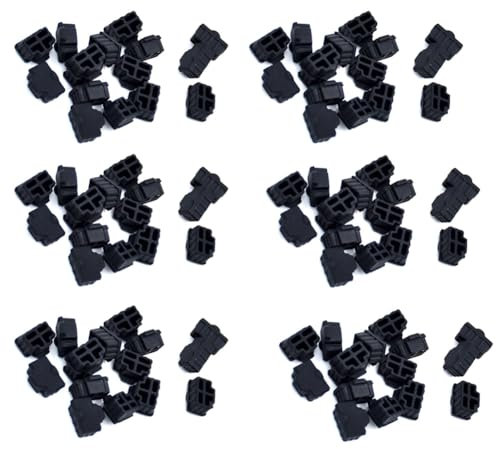 Juqoyue 100 Tapas Protectoras Antipolvo RJ45 para Puertos Ethernet, Portátiles, Ordenadores y Enrutadores, Fáciles de Instalar