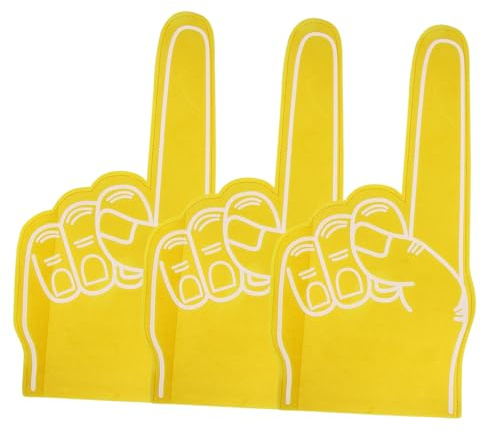 ibasenice 3piezas De Espuma para Eventos Deportivos Fiestas Deportivas De Espumas De Eva para Dedos Accesorios Deportivos para Animadoras