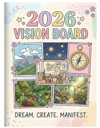 perfk Tablero de visión, cuaderno de planificación, planificador estético, diario de establecimiento de para el 2026, para logros personales, viajes y