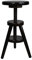 Magnetic Mobel® Hocker Massiv Schemel Stuhl Sitzmöbel Buche Drehhocker Barhocke 52-70cm (Nussbaum)