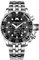 MEGALITH Herrenuhr Silber Edelstahl Chronographen Armbanduhr Herren Wasserdicht Groß Analog Uhr Herren Business Design Uhren fur Männer Schwarz Zifferblatt Kalender Leuchtend