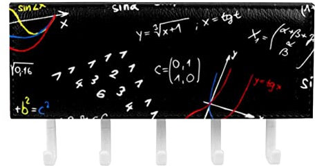 TBOUOBT Mail Organizer for Wall Mount, Key Holder with Letter Holder and Hooks, Key Hooks Mail Holder Wall Mounted, Blackboard Mathematical Equations
