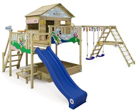 Disney's Topolino e i suoi amici Saga Gioco da giardino di Wickey - Telaio per arrampicata, torre per arrampicata, giochi da giardino per bambini - parco giochi da giardino in legno per esterni