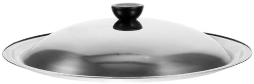 PRETYZOOM Universal-Topfdeckelabdeckung 32 Cm Runder Pfannendeckel Aus Edelstahl Woks-Deckel Mit Knopf Bratpfannenabdeckung Kochgeschirr-Topfdeckel Bratpfannenabdeckung