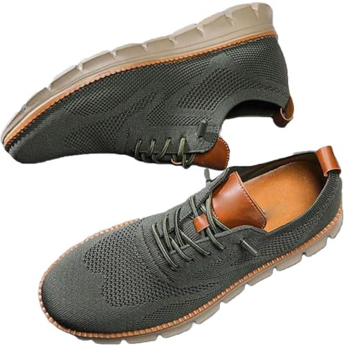 Gqiwub Wearbreeze Schuhe Herren, Urban Ultrabequem Schuhe Herren Walkingschuhe Bequem Atmungsaktive Leichtgewichts (Armeegrün, Erwachsene, Herren, 45, Numerisch, EU Schuhgrößensystem, M)