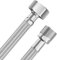 YUANNY Tubo flessibile 3/8 IG x 3/8 IG tubo di collegamento su entrambi i lati, 100 cm, tubo di collegamento, tubo flessibile per rubinetto, valvola ad angolo, lavandino, cucina, bagno WC
