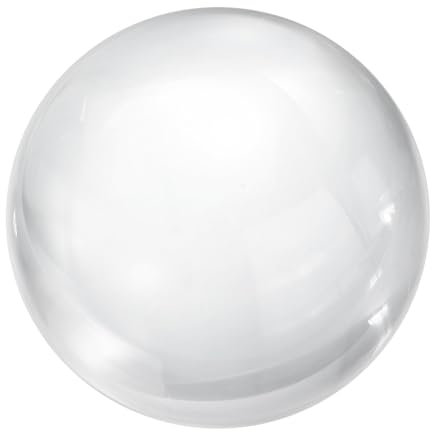 sourcing map 50mm/2 Crystal Sphere Ball Glass Solid Decorative Sphere Crystal Ball Prop Ornament for Feng Shui Divination Fortune Telling Tabletop Fountain Decoration, Clear