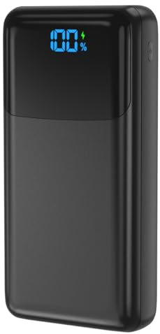 PowerBank 50000mAh große kapazität, 22,5W Powerbank PD 30W Schnell Aufladende Externer Handyakku USB C mit LED Display USB-C 4 Ausgängen und 2 Eingängen