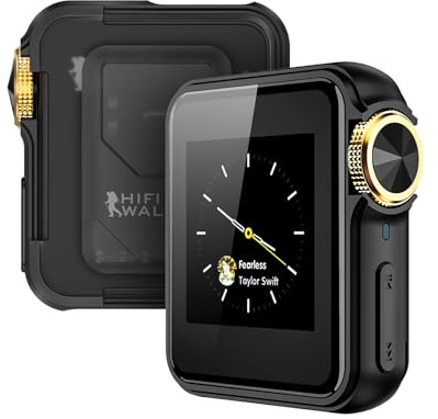 HIFI WALKER H2mini Lecteur MP3 Hi-Res Bluetooth aptX avec DAC DSD, baladeur Audiophile à écran Tactile, 64 Go Extensible à 512 Go, Lecteur Musique Portable HiFi