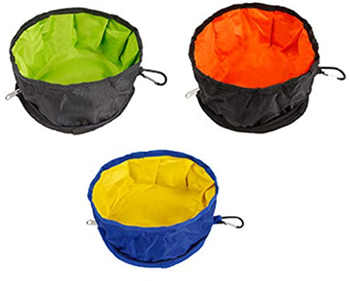 YROHGKPN 3 cuencos plegables para perros, comederos de viaje portátiles plegables y dispensadores de agua, cuencos y cuencos para gatos