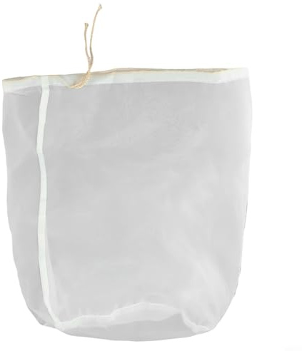 Sacchetti filtranti in nylon, 20 x 30 cm, a rete fine, per latte di noci, succo verde, zuppe, realizzazione, colino a rete con coulisse, riutilizzabili, confezione da 2 (200 micron)