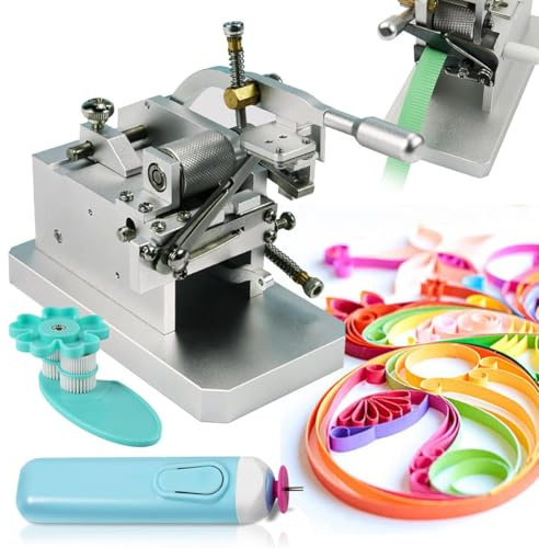 CVGfko Manual Paper Quilling Kit, Fringer Cutting Machine wElectric Quilling Paper Pen & DIY Roller Quilting Tools, Quilling Art Auxiliary Set