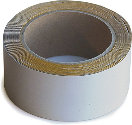 WUPSI PVC-Planen-Reparaturband - Klebeband zur Reparatur von Löchern & Rissen an LKW-Plane, Anhängerabdeckung, Markise & Zelt - grau 5 cm X 5 m
