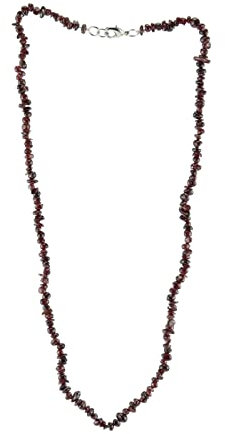 Budawi® - Granat Kette Halskette Splitter 60 cm Karabinerverschluss, Granatkette