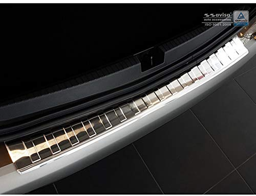 Avisa Edelstahl Heckstoßstangenschutz kompatibel mit Dacia Duster II 2018-2021 & FL 2021-2024 'Ribs'