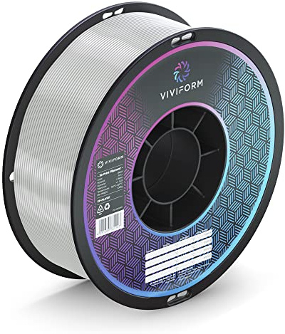 Viviform silk PLA Filament für 3D Drucker | 1kg Rolle | ∅1,75mm +/- 0,03mm | Silber metallic, VF-PLA502, 1 Kg