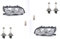 Johns, passend für BMW 3er Scheinwerfer E46 Limousine & Touring Leuchtmit. Set li. re.