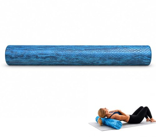 Physioworx Yoga and Pilates Roller - Medium Hardness, Textured for Tactile Feel - Lightweight Foam Roller Used by NHS Physios Daily - Excellent Back Massager (15 x 90cm)