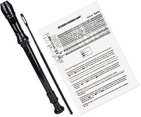SHOWERORO 8-loch-blockflöte Traditionelle Flöte Mit Reinigungsstab Handbuch Kunststoffblockflöte Blasinstrument Voller Klangfarbe