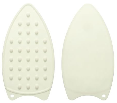 sourcing map 2 tappetini in silicone per ferro da stiro, multiuso, resistenti al calore, per asse da stiro, tappetino compatto resistente al calore, color crema