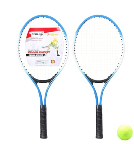 21 Pollici Set Racchetta e Pallina da Tennis per Bambini Alluminio, Attrezzi per Allenamento Tennis per Principianti Ragazzi Ragazze