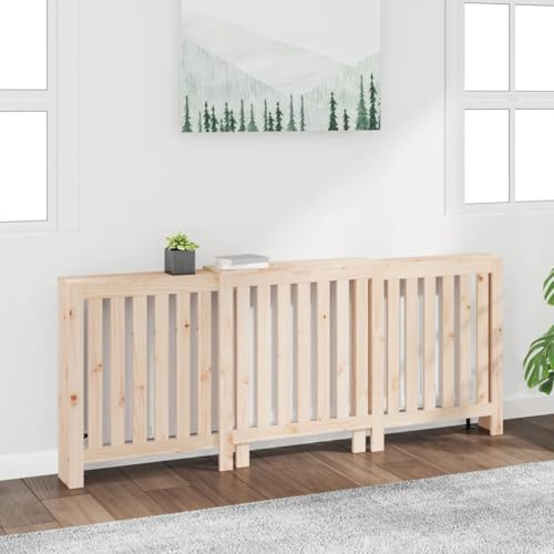 AJJHUUKI Accesorios para electrodomésticos, accesorios para radiador, cubierta de radiador, 210 x 21 x 85 cm, madera maciza de pino