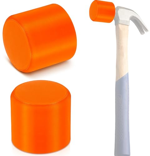 Lothee 2 Pcs Soft Blow Hammer Cover, 1 1/4 Face, 1 Side Wall Rubber Mallet Hammer Cap for Steel Hammers, Durable Non-marring Dead Blow Mallet Cover Tool for Carpentry, Finish Work, and Woodworking