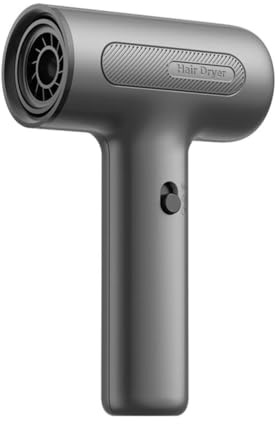 500W Cordless Hair Dryer, Rechargeable Portable Blow Dryer with Brushless Motor, Quiet Mini Air Blower for Art Paint Drying, Watercolor, Travel, Camping & Dorm Essentials USB Charging (Grey)