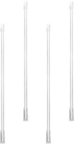 HOLIDYOYO Aste per Tende Verticali in Fibra di Vetro, 4 Pezzi Gancio Integrato, Bastoncini per Veneziane Domestiche, Accessori per Finestre da Interno, 53 CM Lunghezza