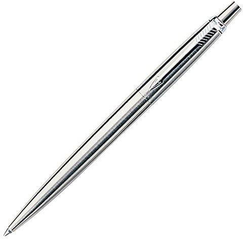 Parker Jotter Stainless Steel Ballpoint Pen, Medium Point, Black Ink