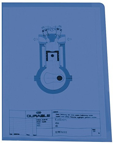 Durable Sichthülle, DIN A4 hoch, Hartfolie 150 µ, Karton à 50 Stück, blau, 233906