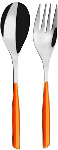 BUGATTI GLOU-021F11/12 Glamour Lot de 2 Pièces Service de Table SAN/Acier Orange 25 x 12 x 3 cm