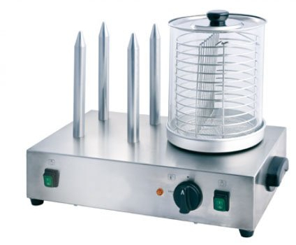 Astro Machine à Hot Dog Professionnelle - 4 Plots - 2 x 300 W - Cylindre Ø 200 mm